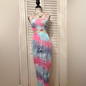 Tie-Dye Pink and Blue by Athletic Wear by Fast-Can